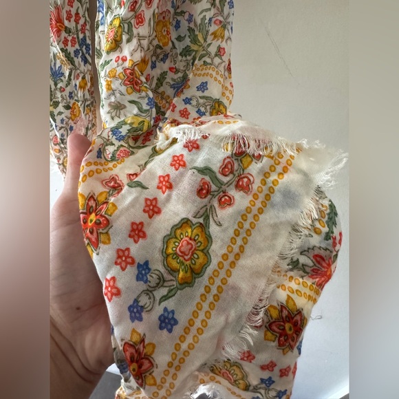 LOFT Floral and Bright 100% Modal Super Soft Fringe Scarf - Picture 3 of 5